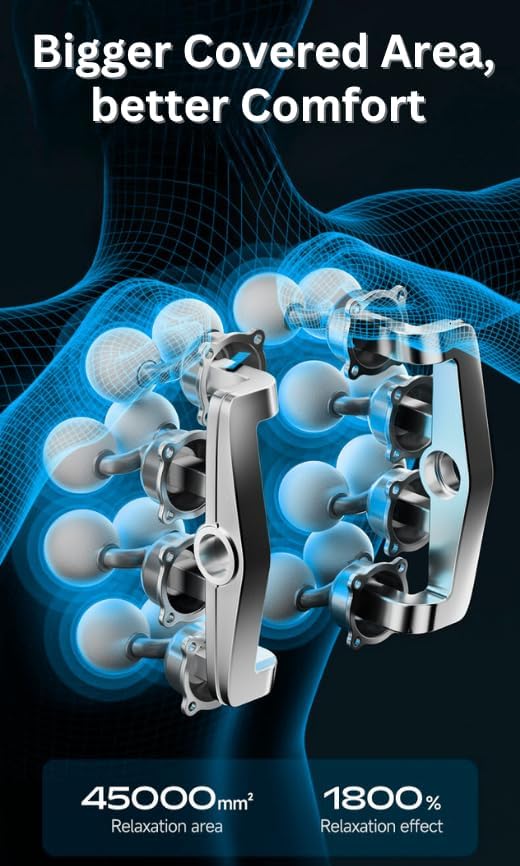 LEVILO 16 Head Massage Gun Deep Tissue, for Neck, Shoulder, Back Massager – Deep Tissue Percussion Massager for Muscle Recovery – Quiet, Portable & Powerful Full Body Tool – Ideal Gift for Men & Women