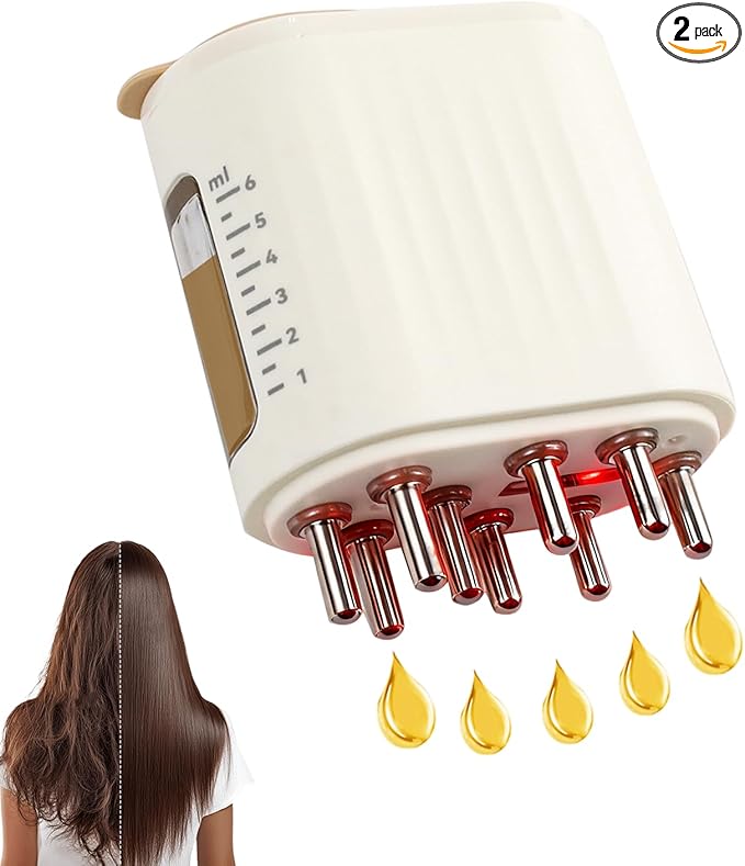 Scalp Massager and Hair Applicator, Scalp Applicator Brush for Hairs Growth & Care, Electric Massage Comb, Suitable for Home, Travel