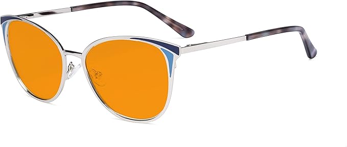 Eyekepper Ladies Blue Light Filter Glasses - Butterfly Design Computer Eyegalsses Women -Transparent Blue Lens