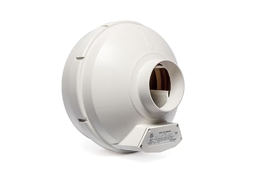 Festa AMG Maverick Radon Fan - Quiet and Energy Efficient 260 CFM Radon Mitigation System Inline Duct Fan - 4" Electric Inline - Made with Sturdy Glass Reinforced Poly-Resin – White