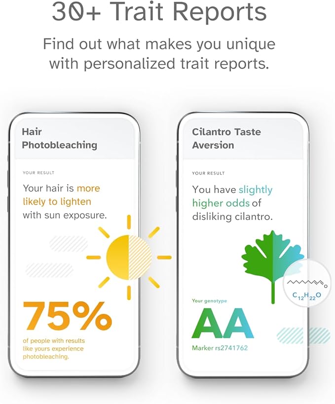 23andMe Ancestry Service - DNA Test Kit, Personalized Genetic Legacy, 4,500+ Geographic Regions, Ancestry Test, Family Tree, DNA Relative Finder, Origins, Ethnicities, Traits