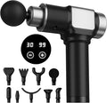 JQX Massage Gun, Deep Tissue Massager Gun for Pain Relief, Percussion Muscle Massage Gun for Athelets, Handheld Electric Back Massager with 30 Speed Levels & 9 Massage Heads
