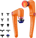 Massage Gun with 10 Replacement Heads, Massage Gun with Heat, Back Massager for Pain Relief Deep Tissue, Massager for Shoulder & Back Muscle Recovery, (Orange)
