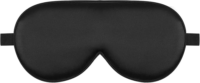 Sleep Mask for Side Sleeper Women Men, Eye Mask for Sleeping Light Blocking, 3D Contoured Cup Sleeping Mask, Soft Breathable Sleep Eye Mask with Adjustable Elastic Strap for Travel (Black01)
