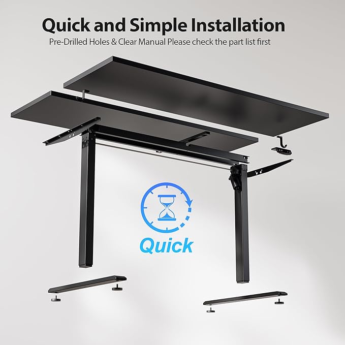 Agilestic Electric Standing Desk, 63 x 28 Inches Height Adjustable Desk, Sit Stand up for Work Office Home, Ergonomic Rising Computer Table with Memory Preset, Black