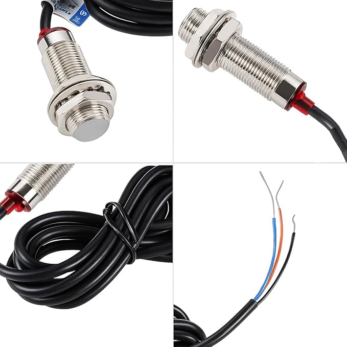 12mm Hall Effect Proximity Sensor Inductive Switch NPN NO（Normally Open) with Magnet DC5-30V NJK-5002C,Detecting Distance: 10mm