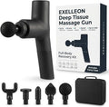Deep Tissue Muscle Massage Gun | Powerful Handheld Percussion Massager | Back | Neck | Full Body Muscle Recovery | 22 lbs Stall Force | 8 mm Amplitude | 6 Speeds | Quiet | 240 Min Battery