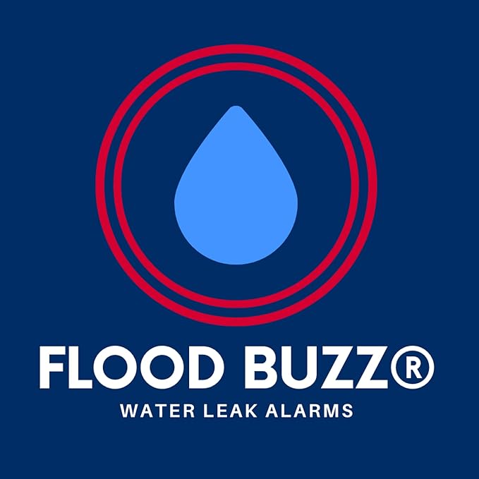 Flood Buzz Small Water Leak Alarm 12-Pack | Ready to Use, No Setup Required