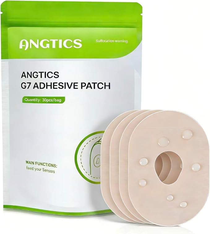 30Pcs Dexcom G7 Adhesive Patches 100% Waterproof, Hypoallergenic Pre-Cut CGM Sensor Patches, Breathable Glucose Monitor Patch, 10+ Days Long Stay, Sensor is Not Included (Tan)