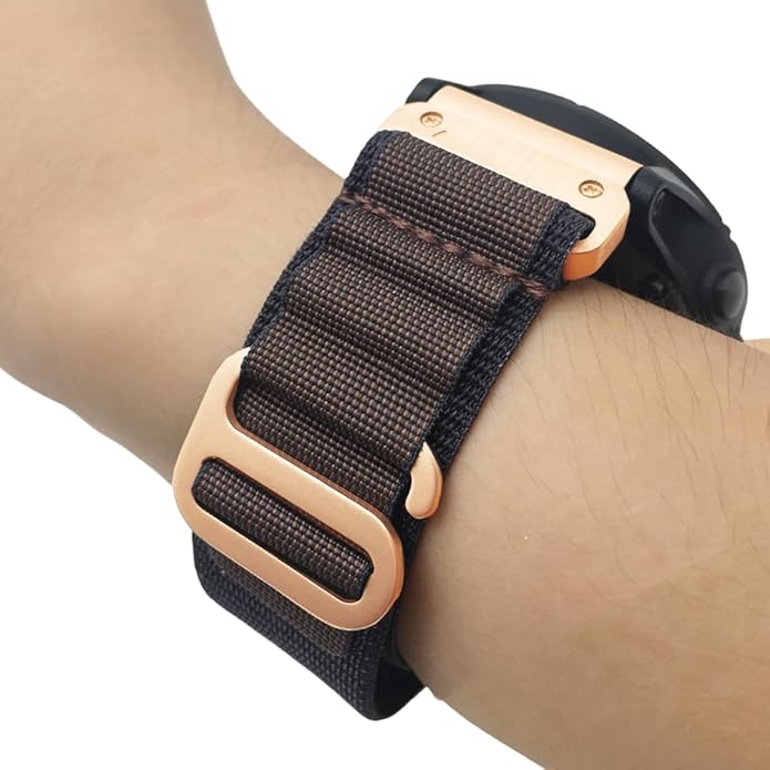 Custom Fit by Wrist Size, Small & Large Wrists, for Garmin Nylon Watch Band –– Compatible with QuickFit 20mm / 22mm / 26mm, Fenix 7, Instinct 2X, Forerunner, Epix, Tactix, MARQ, quatix, Approach