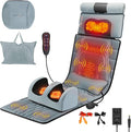 Full Body Massage Mat with Heat, Detachable Neck Massager & Foot Massager, Full Body Vibration Massage Mats with Lumbar Pillow, 9 Vibration 3 Timer Settings, Gift for Men Women