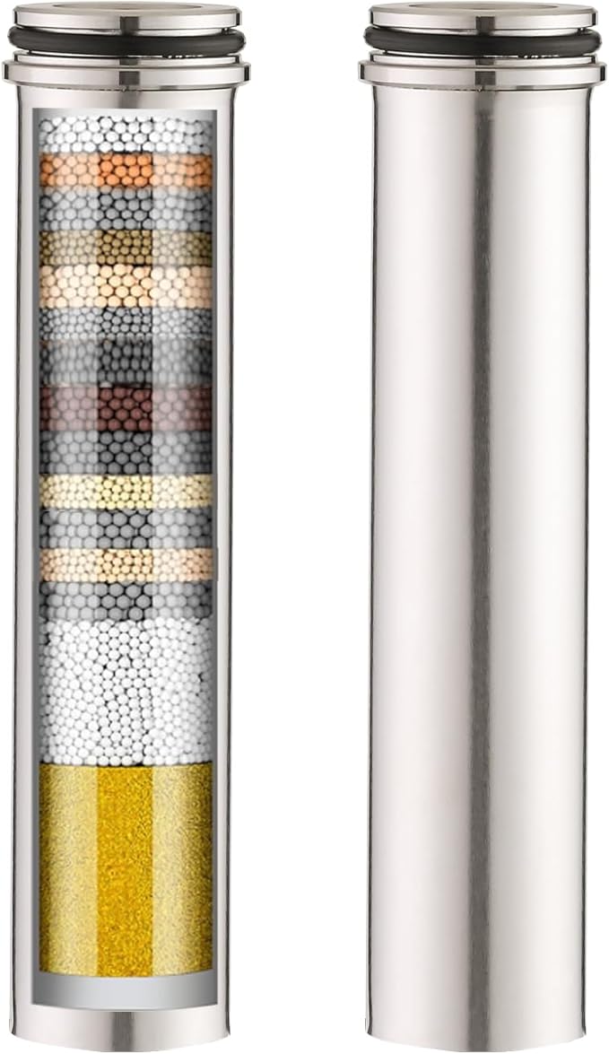 2 Pack Upgrade Replacement Filters Compatible with PWERAN Handheld Shower Head, Removes Chlorine, 304 Stainless Steel