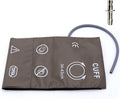 NIBP Cuff with BP12 Connector for Large Adult, 34-43 cm Single Tube Reusable PU Brown Replacement Blood Pressure Cuff with Inner TPU Airbag