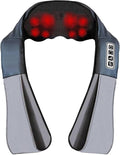 Neck Massager with Heat, Shiatsu Shoulder and Back Massager, Electric Kneading Back Massager, Massage Pillow for Deep Tissue, Birthday Day Gifts for Husband, Wife, Dad, Mom, Women & Man