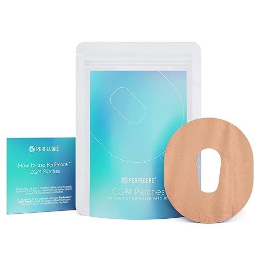 Adhesive Bandage Patches Compatible with Dexcom G6 (30-Pack Set) – Waterproof, Sweatproof Continuous Glucose Monitor Sensor Cover Tape for Sensitive Skin