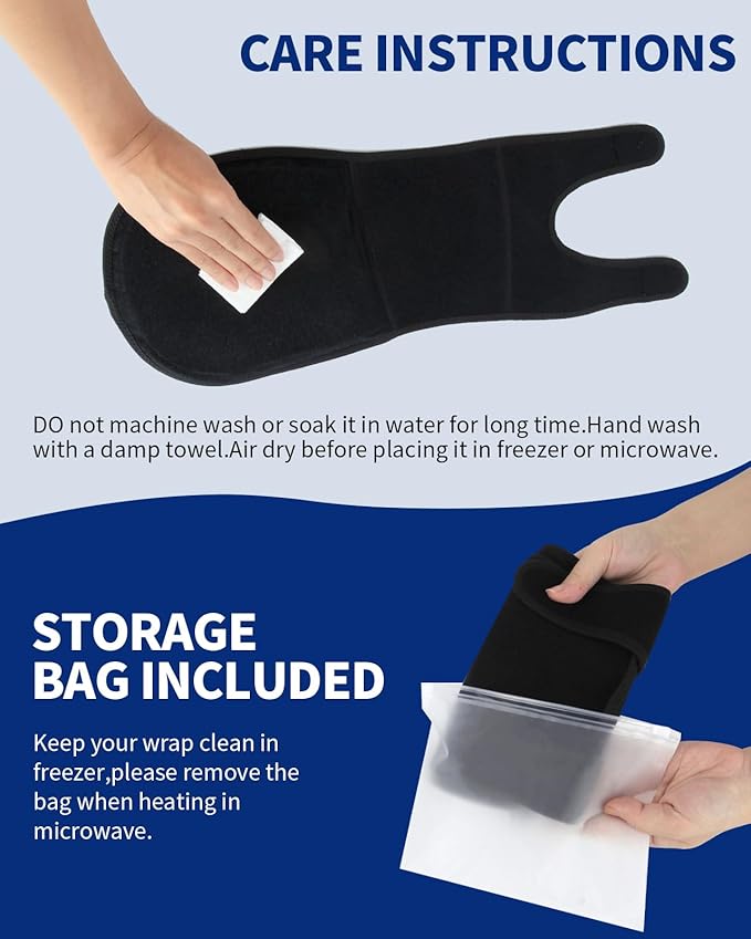 2 PCS Gel Ice Pack Wrap with Straps for Knee,Elbow, Wrist, Neck, Ankle & Back,Reusable Ice Packs for Injuries, Inflammation & Recovery Hot Cold Therapy Short Style