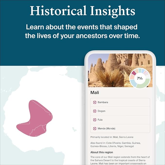 AncestryDNA + Traits Genetic Test Kit: Personalized Genetic Traits, DNA Ethnicity Test, Origins & Ethnicities, Complete DNA Test, Ancestry Reports