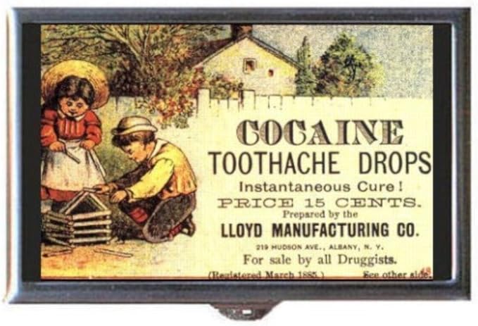 Cocaine 1885 Toothache Retro Decorative Pill Box