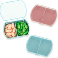 2Pcs Travel Pill Organizer Case, Portable Vitamin Medicine Holder, Daily Small Pill Container for Purse, Pocket Case for Cod Liver Oil, Supplements and Medication, Air Car Vacation Essentials