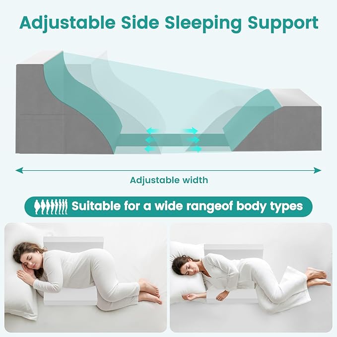 Side Sleeping Trainer Anti Snoring Devices, Anti snoring Pillow 3-Set Solution, Alleviate Snoring by Relaxed Throat Tissues, Lightweight & Comfortable