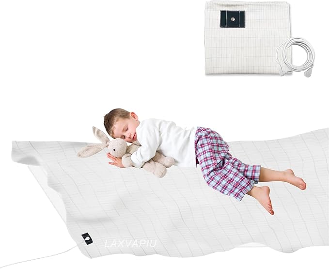 Grounding Sheets Silver Fiber Grounding Sheets for Baby Crib Bedding 27x52 Inch Toddler Bed Grounded Sheet with Cord