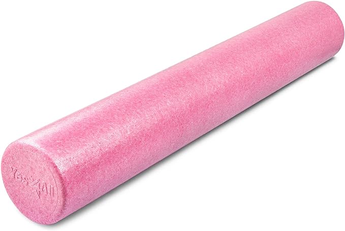 Yes4All High-Density EPP Round Back Roller Foam, Exercise Foam Roller for Yoga, Pilates & Stretching - 12, 18, 24, 36 inch
