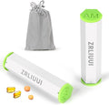 Travel Pill Organizer, Portable Pill Case, Daily Pill Box to Hold Vitamins, Small Pill Container for Pocket Purse Medicine Organizer (White)