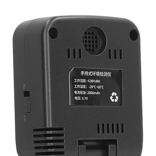 7 in 1 Air Quality Monitor Handheld Temperature Humidity PM2.5 PM10 VOC CH2O CO2 Detector with Back Bracket 3.7V Battery for Gas Transmission Chemical Paint Shop Refueling Station