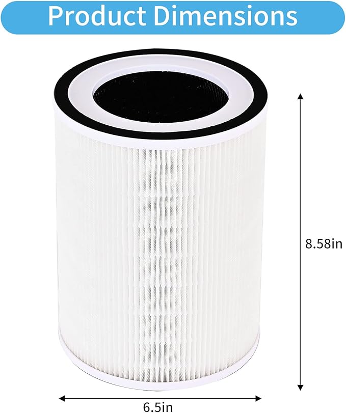 True HEPA KILO Filter 360°3 Stage Replacement Filters Compatible for Afloia KILO/KILO Pro/MIRO/MIRO Pro air purifier, H13 True HEPA filter, 2 PACK