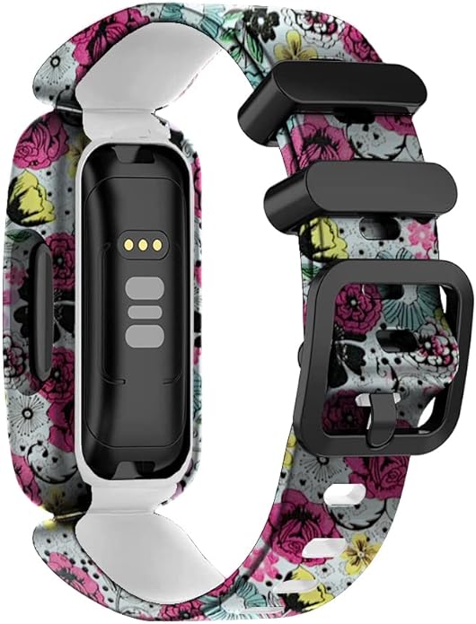 FitTurn Cute Pattern bands Compatible with Fitbit Ace 3 Activity Tracker, Replacement Adjustable Silicone Sport Strap Wristbands Accessories for Ace 3 Tracker