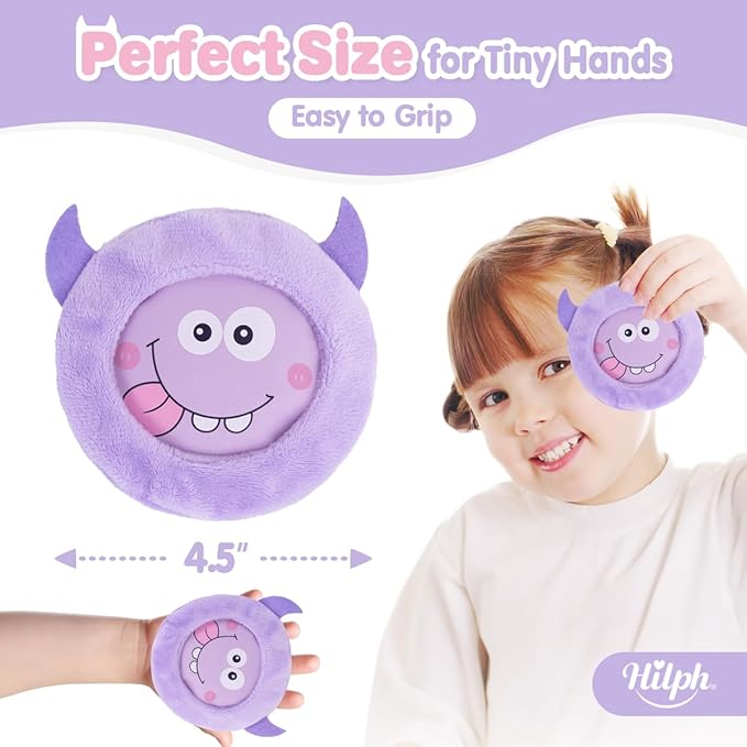 Hilph Kids Ice Packs for Boo Boos, Reusable Toddler Cold Packs with Soft Sleeves for Kids Injuries Cute Baby Ice Packs Hot Cold Therapy for Children's Pain Relief, Bump, Bruise, First Aid, 4 Pack