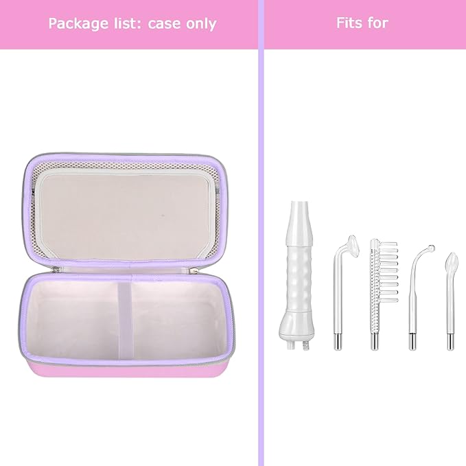 FBLFOBELI Hard Storage Case Compatible with NuDerma/for Houzzi/for Signstek/for APREUTY/for FAZJEUNE/for NewWay Professional Clinical Portable Handheld High Frequency Skin Wand Machine (Case Only)
