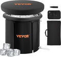 VEVOR Ice Bath Tub, Cold Water Therapy Plunge Tub for Athletes, Portable Outdoor Ice Barrel Plunge Pool for Recovery, 90 Gal Inflatable Folding Bathtub with Cover, Home Ice Pod for Adult, 32"Lx30"H