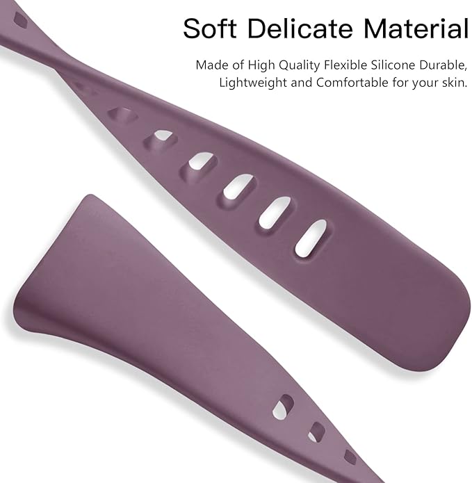 Maledan Slim Band Compatible with Fitbit Charge 5 Bands for Women Men, Durable Flexible Silicone Sport Wristband for Fitbit Charge 5/Charge 6 Fitness Tracker, 3 Pack Milk Tea/Smoke Violet/Midnight