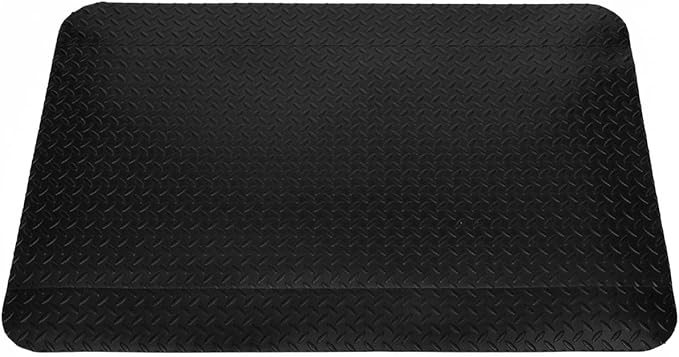 Tapetes Niva® Anti Fatigue Mat, Diamond Plate Non-Slip Finish, Foam Interior. for Profesional Kitchen, Garage or Industrial use, (Black, 36" L x 24" W x 0,82" Th)