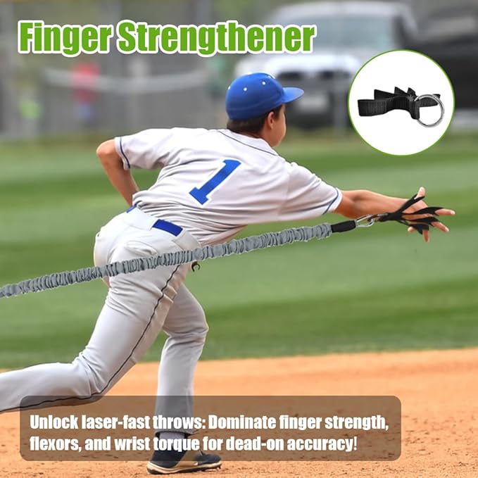 Baseball Resistance Trainer,Training Aid for Baseball Softball Pitchers,Interchangeable Grips to Build Arm Strength,Arm Bands for Baseball Players,Baseball Throwing Trainer,Great to Warm-Up