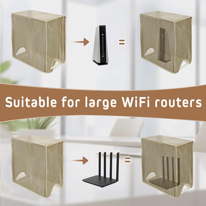 Large WiFi Router Cover, Smart Meter Cover Block 90% of WiFi Router EMF and 5G Electric Meter Faraday Cage Protection