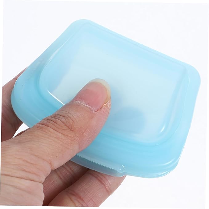 Portable Medicine Pouch Small Reusable Silicone Pill Bag Travel Organizer with Transparent Design for Easy Medication Access 2.75X2.20X0.90In
