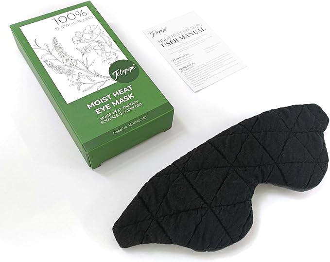 Microwave Activated Warm Eye Compress, Heated Mask for Dry Eyes, Stye Treatment, Relief Eye Fatigue, Moist Warm Eye Compress, Weighted Eye Mask for Sleeping