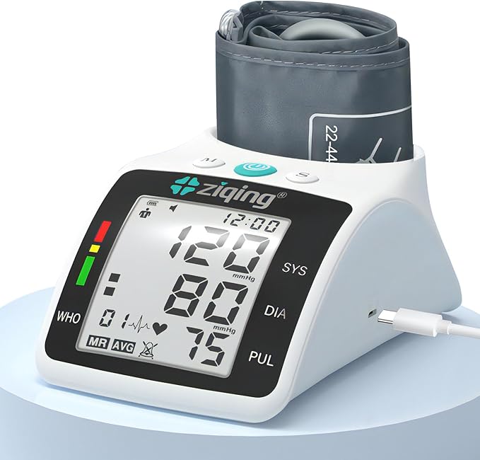 Blood Pressure Monitors, Double love Blood Pressure Machine Bp Cuff Automatic Upper Arm with 9”-17.3 inches Adjustable Automatic High Blood Pressure Cuff for Home Use 2 x 99 Sets Memory