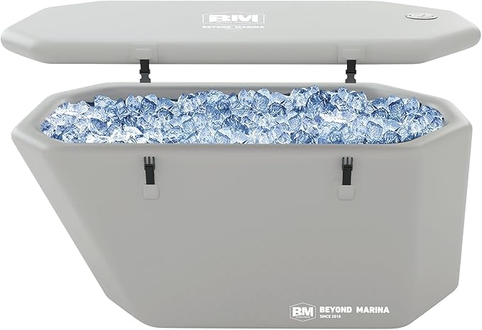 Inflatable Ice Bath Tub for Athletes - Slanted-Edge Cold Plunge Tub Compatible Water Chiller, Insulated Lid, EVA Groundsheet, Backpack, 155 Gallon, 61" L x 31.5" W x 24.8" H