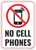 1PC No Cell Phone Use Sign, 7 x 5 Inches - Acrylic - No Phone Zone Poster Sticker For Classroom Wedding Business