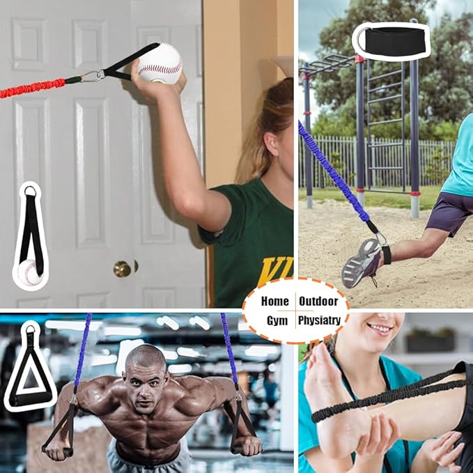 Baseball Resistance Trainer,Training Aid for Baseball Softball Pitchers,Interchangeable Grips to Build Arm Strength,Arm Bands for Baseball Players,Baseball Throwing Trainer,Great to Warm-Up