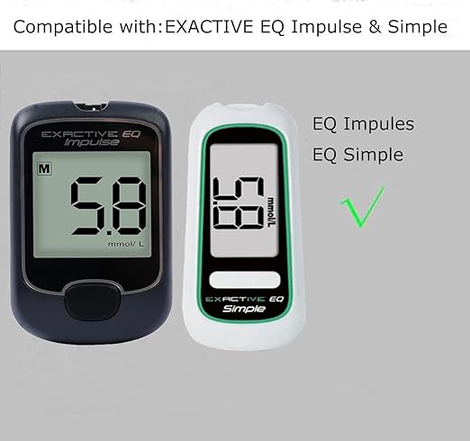 Exactive EQ Test Strips x100 pieces and Lancets x 100 for Blood Glucose Meter Blood Sugar Monitor