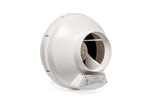 Festa AMG Legend Radon Fan - Quiet and Energy Efficient 345 CFM Radon Mitigation System Inline Fan - 6" Electric Waterproof Inline Duct - Made with Sturdy Glass Reinforced Poly-Resin – White