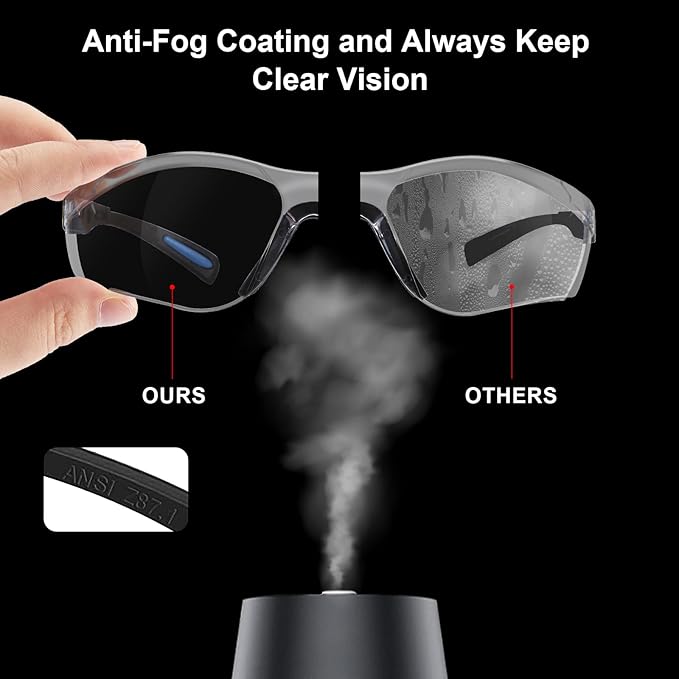 xaegistac Shooting Glasses Anti-fog Shooting Range Eye Protection, Adjustable Safety Glasses with Zipper Hard Case