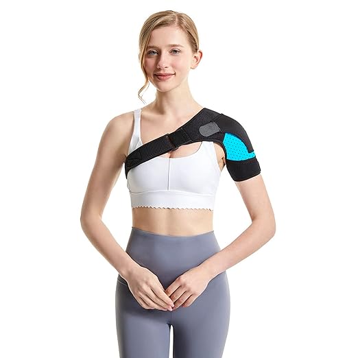 Shoulder Support Brace Rotator Cuff Pack Wrap Hot/Cold Ice Gel Pack Shoulder Heating Pad Shoulder Sling Ice Bag for Injuries Sprains Fractures Adjustable Compression Sleeve
