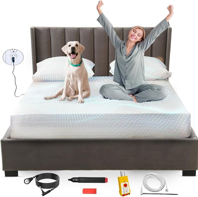 Grounding Sheets King Size - Organic Cotton & Silver Fibre Earthing Sheets for Bed - Grounding Rod & Cord Included for Indoor or Outdoor Grounding