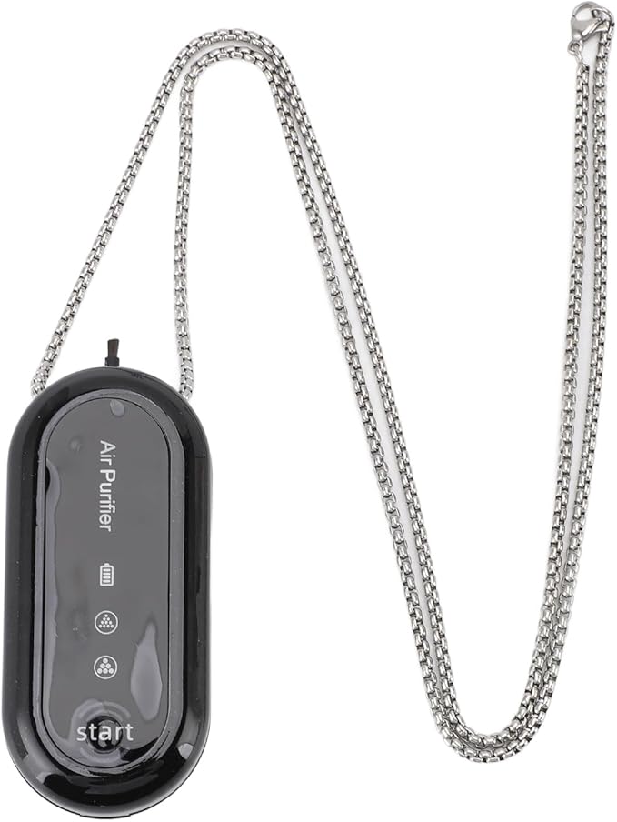 Portable Air Purifier, Wearable Mini Negative Ionizer Personal Air Purifier Necklace, Rechargeable for Outdoor, Travel, Car, Home