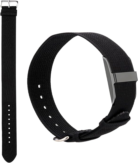 Replacement Nylon Loop for Hume Band, Soft Breathable Woven Wristband with Adjustable Metal Buckle for Hume Health Band Fitness Tracker All-Day Comfort Wear
